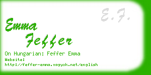 emma feffer business card
